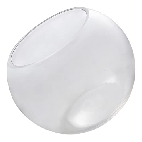 SOLUSTRE Fischbecken aus Glas Mini -Fisch modern Aquarien und Fischbecken Aquarium rund runden wohnungseinrichtung wohnungsdeko hausdeko Büro-Aquarium klare Schüssel Transparent von SOLUSTRE