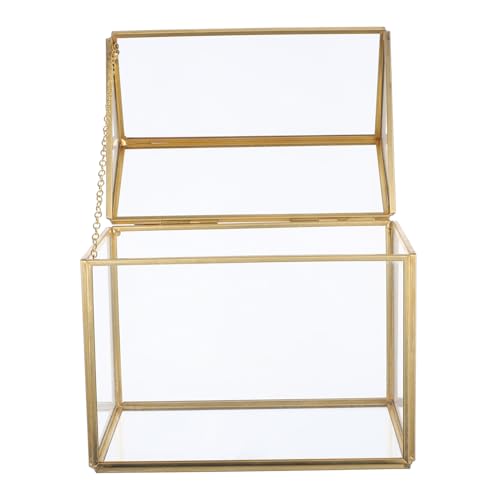 SOLUSTRE Geometrisches Terrarium mit Deckel Handmade Pflanzenbox für Moos Luftpflanzen Sukkulenten Dekoratives Tisch Gewächshaus für Büro und Wohnzimmer Kreatives von SOLUSTRE