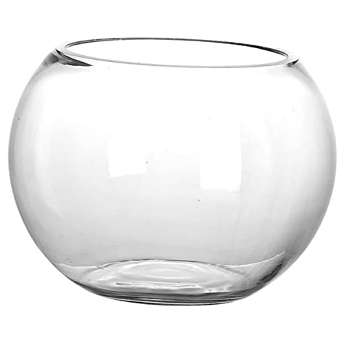 SOLUSTRE Glasfischtank Goldfischglas Kleine Fischtanks Für Aquarienfische Runde Fischschale Modernes Dekoratives Fischtank Erstes Fischtank Gartenaquarien &Amp; Fischschalen Tischplatte von SOLUSTRE