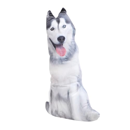 SOLUSTRE Hundeplüschtier Ausgestopftes Kissen In Hundeform Welpen Umarmungskissen Plüschhund Ausgestopftes Plüschtier Plüschhundekissen Hundekuscheltier Haustiere Gemütliches 3D von SOLUSTRE