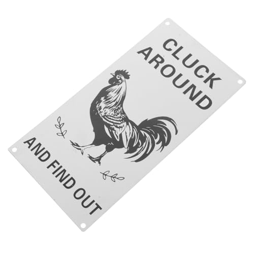 SOLUSTRE Identifikation des Hühnerstalls Henne hühnerstall Zinn Bauernhof Hühnerkoop -Dekorationen für Hühnerstall-Schild lustige Wohnkultur Hühnerstall muss Man haben Aluminiumteller von SOLUSTRE