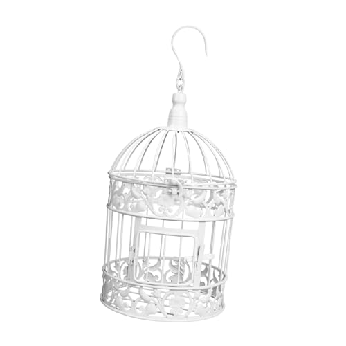 SOLUSTRE Kunst Vogelkäfig Ornament für Hochzeiten Dekoratives Tischaccessoire Weiß für Wohnräume Feste und Veranstaltungen von SOLUSTRE