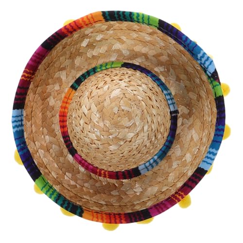 SOLUSTRE Mini Mexikanischer Sombrero Hundehut mit Kinnband Handgefertigter Bunter Partyhut für Hunde und Katzen Niedliche Haarspangen für Fiesta Geburtstagsfeiern und Festliche Kostüme SOLUSTRE Mini Mexikanischer Sombrero Hundehut mit Kinnband Handgefertigter Bunter Partyhut für Hunde und Katzen Niedliche Haarspangen für Fiesta Geburtstagsfeiern und Festliche Kostüme von SOLUSTRE