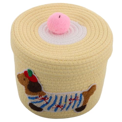 SOLUSTRE Hundeförmiger Auto-aufbewahrungskorb Mit Deckel Gewebter Baumwollseil-organizerkorb Kleinigkeitenkorb Für Auto-innenausstattung Haustierspielzeug SOLUSTRE Hundeförmiger Auto-aufbewahrungskorb Mit Deckel Gewebter Baumwollseil-organizerkorb Kleinigkeitenkorb Für Auto-innenausstattung Haustierspielzeug von SOLUSTRE