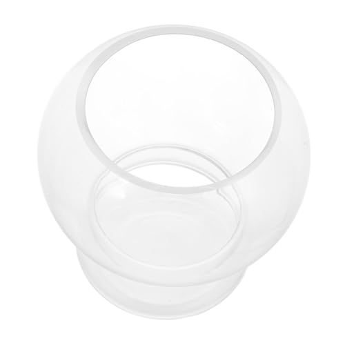 SOLUSTRE Transparenter Kleiner Glas fischbehälter Runde Desktop aquarien Landschaftsschale für Schildkröten und Kleine Fische Dekorativer Klarer Aquarium Wasserpflanzentank für Zuhause und von SOLUSTRE
