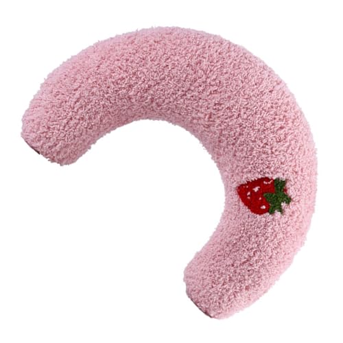 SOLUSTRE U förmiges Katzenkissen für Haustiere Weiches Leichtes Nackenstützkissen Pflegeleicht und Waschbar für Tiefen Schlaf und Nackenentlastung Wiederverwendbar und Langlebig Rosa von SOLUSTRE