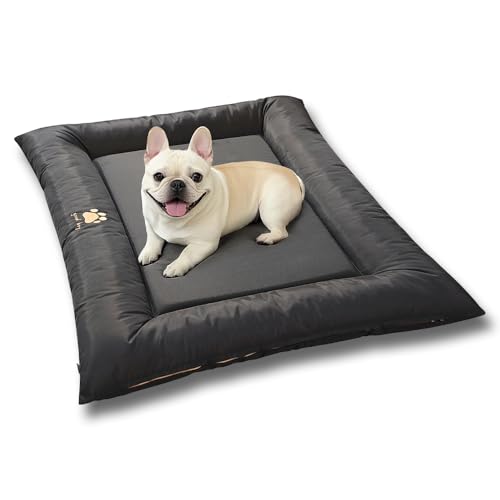 SOMAHE Katzenbett für Katzen, Oxford-Stoff, wasserdicht, Haustierbetten, für den Außenbereich, Käfigmatte, leicht auszuspülen, schwarz, 61 x 45 x 7,6 cm von SOMAHE