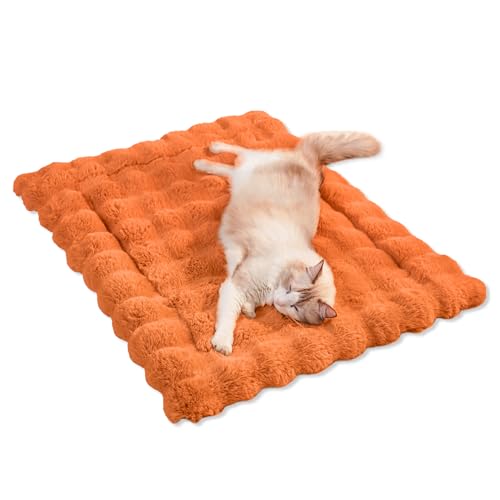 SOMAHE Katzenbetten für den Innenbereich, Kunstfell, Haustiermatte, Plüsch-Kätzchenbett mit rutschfester Unterseite, für Tragetaschen, Kisten, Couch, Hunde- und Welpenfreundlich, 58,4 x 38,1 cm von SOMAHE