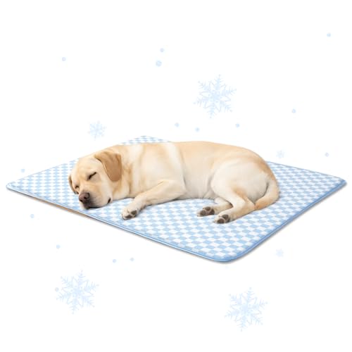 SOMAHE Kühlmatte für Hunde, aus Eisseide, leicht zu reinigen, atmungsaktiv, waschbar, für drinnen und draußen, 90 x 120 x 10 cm SOMAHE Kühlmatte für Hunde, aus Eisseide, leicht zu reinigen, atmungsaktiv, waschbar, für drinnen und draußen, 90 x 120 x 10 cm von SOMAHE