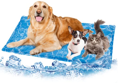 Kühlmatte für Haustiere, Größe XL, Blau von SOMOYA