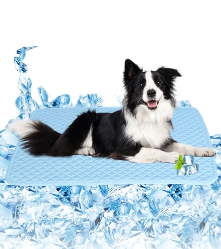 SOMOYA Kühlmatte für Hunde, Kühlkissen, Decke, Schlafmatte, waschbar, Eisseide, atmungsaktiv, für große Hunde und Katzen, Größe XL von SOMOYA