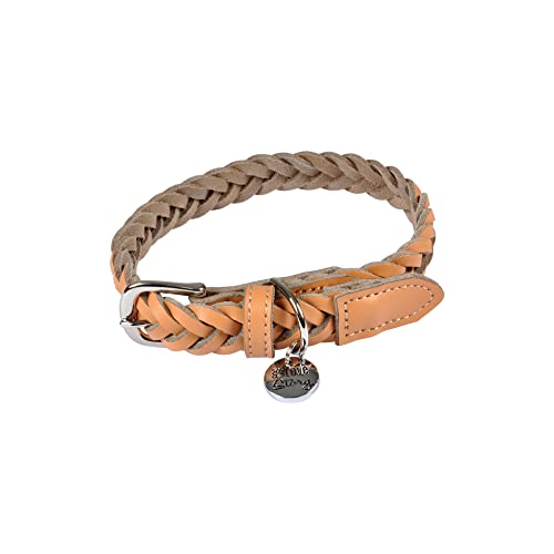 Love Story Lederhalsband, geflochten, verstellbar, 30 > 45 cm, Natur von SONDEY