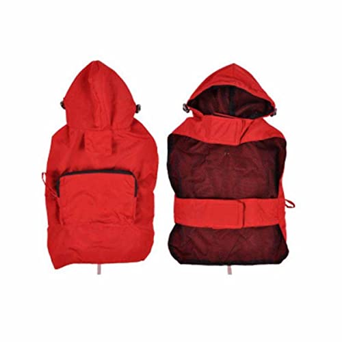 SONDEY Paris Prix Regenmantel für Hunde, Kapuze & Tasche, 30 cm, Rot SONDEY Paris Prix Regenmantel für Hunde, Kapuze & Tasche, 30 cm, Rot von SONDEY