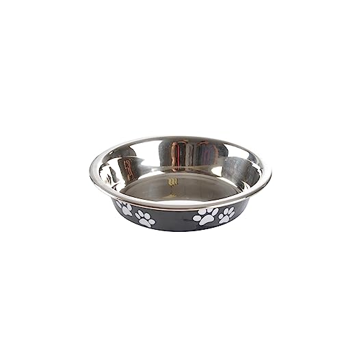 Schüssel Pfotenmotiv mit rutschfestem Boden, Edelstahl, 200 ml, D12/9,5 cm, Schwarz glänzend Schüssel Pfotenmotiv mit rutschfestem Boden, Edelstahl, 200 ml, D12/9,5 cm, Schwarz glänzend von SONDEY