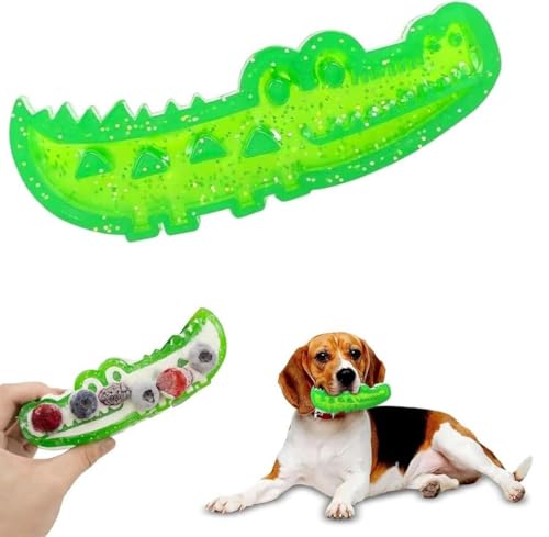 Slow-Feed Chew and Fetch Crocodile Dog Toy, Dogs Slow Feeder Puzzle, for Large Medium Small Dogs(12 * 4.5cm) von SONGDIQI