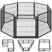 SONGMICS Flexibles Freigehege aus Rostfreiem Metall mit Tür, für Indoor und Outdoor L-XXL L von SONGMICS