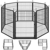 SONGMICS Flexibles Freigehege aus Rostfreiem Metall mit Tür, für Indoor und Outdoor L-XXL XL von SONGMICS