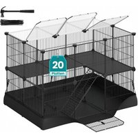 SONGMICS Kleintiergehege, 2-Stöckig mit Wasserresistenter Unterlage, mit 35 Platten SONGMICS Kleintiergehege, 2-Stöckig mit Wasserresistenter Unterlage, mit 35 Platten von SONGMICS