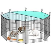 SONGMICS Kleintiergehege, mit Abdeckung, atmungsaktiv, Sonnenschutz, 8 Gitterplatten 1,38 m, 1,38 m, 60 cm SONGMICS Kleintiergehege, mit Abdeckung, atmungsaktiv, Sonnenschutz, 8 Gitterplatten 1,38 m, 1,38 m, 60 cm von SONGMICS