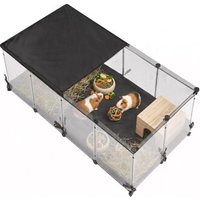 SONGMICS Kleintiergehege käfig mit Atmungsaktives Gewebe oben 1,2 m, 60 cm, 40 cm von SONGMICS