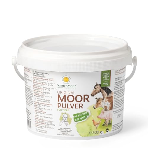 SonnenMoor Moorpulver für Tiere 500g - Trockenmoor zum Untermischen von Futtermittel, 100% natürlich - Nahrungsergänzung für Ihr Tier von SonnenMoor