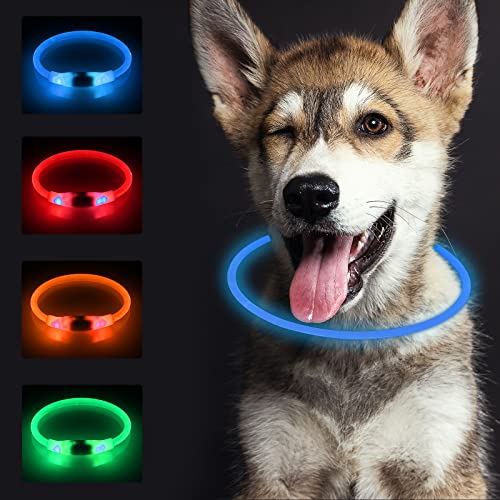 SONNIG LED Hundehalsband Leuchtend, Leuchthalsband Hund Aufladbar und Verstellbares mit 3 Lichtmodi, Sicher für Kleine, Mittlere und Große Hunde bei Nacht, Blau SONNIG LED Hundehalsband Leuchtend, Leuchthalsband Hund Aufladbar und Verstellbares mit 3 Lichtmodi, Sicher für Kleine, Mittlere und Große Hunde bei Nacht, Blau von SONNIG