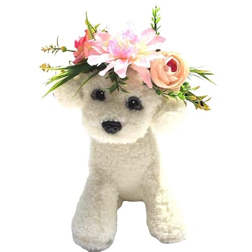 SOONHUA Hunde-Blumenkrone, verstellbar, für Hochzeiten, Blumengirlande, Haustierhaarband, Fotografie-Requisiten, Kopfschmuck für Festival, Hochzeit, Geburtstagsparty SOONHUA Hunde-Blumenkrone, verstellbar, für Hochzeiten, Blumengirlande, Haustierhaarband, Fotografie-Requisiten, Kopfschmuck für Festival, Hochzeit, Geburtstagsparty von SOONHUA