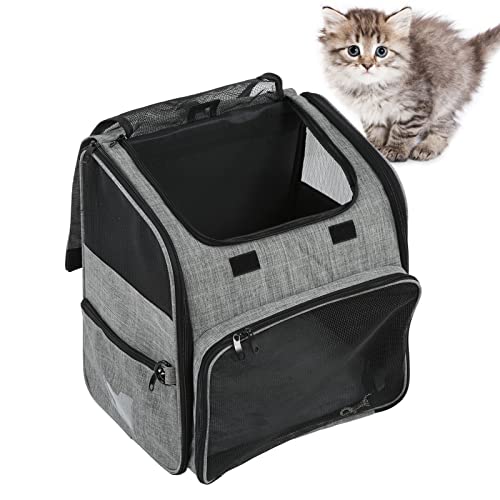 SOONHUA Hundetragerucksack, tragbar, mit atmungsaktivem Netzstoff und Sicherheitsleine für kleine Katzen und Hunde bis 10 kg von SOONHUA