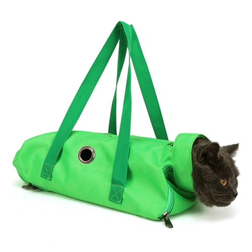 SOONHUA Katzen-Gloom-Tasche zum Baden von Katzen, verstellbar, kratzfest, Beißbeutel für Reinigung, Pflege, Baden, Nageltrimmen von SOONHUA