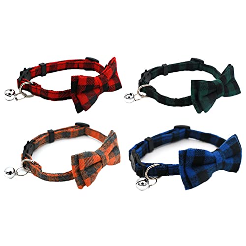 SOONHUA Katzenhalsbänder mit Glöckchen, Sicherheits-Katzenhalsband, Schnellverschluss, verstellbar, 15–30 cm, für alle Hauskatzen von SOONHUA