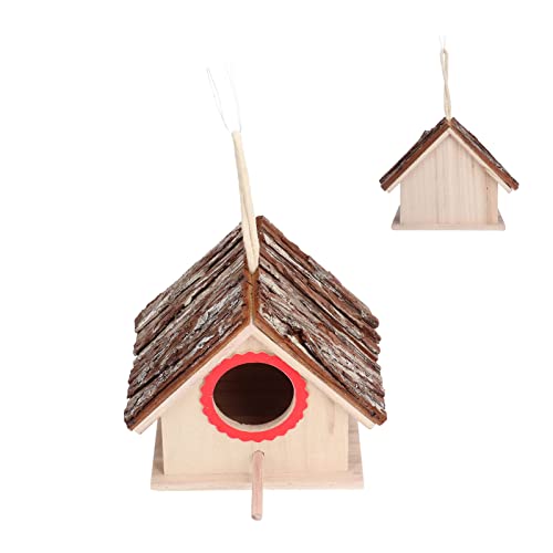 Vogelhaus für den Garten, Vogelhaus aus Holz, Wildvogel-Nistkasten, hängende Vögel, Nistkasten mit Sitzstange für Kolibris, Schwalben von SOONHUA