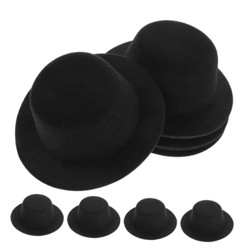 SOPOTUTU 10 Stück Teiliges Mini Top Hats Kleine Schwarze Bowler Kappen für Puppen und Haustiere DIY Bastelmaterial Leichter Craft Hut für Kreative Projekte Festliche Weihnachts und SOPOTUTU 10 Stück Teiliges Mini Top Hats Kleine Schwarze Bowler Kappen für Puppen und Haustiere DIY Bastelmaterial Leichter Craft Hut für Kreative Projekte Festliche Weihnachts und von SOPOTUTU