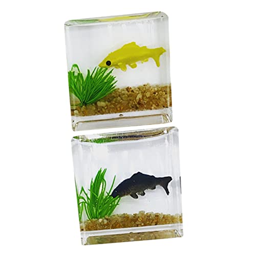 SOPOTUTU 2 Stück Koi Fisch Tank Deko Kleine Aquarium Figuren für Puppenhaus und Mini Garten für Kreative und Dekoration von Tiny Houses Zufällige Farbe SOPOTUTU 2 Stück Koi Fisch Tank Deko Kleine Aquarium Figuren für Puppenhaus und Mini Garten für Kreative und Dekoration von Tiny Houses Zufällige Farbe von SOPOTUTU