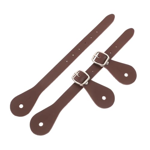 SOPOTUTU 2 Stück Verstellbare Sporenriemen aus Strapazierfähigem PU Western Stil für Herren und Damen Vielseitig für Reitsport und Cowboy Stiefel Modisches Vintage Design in Dunkelbraun SOPOTUTU 2 Stück Verstellbare Sporenriemen aus Strapazierfähigem PU Western Stil für Herren und Damen Vielseitig für Reitsport und Cowboy Stiefel Modisches Vintage Design in Dunkelbraun von SOPOTUTU