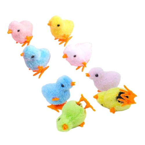 SOPOTUTU 8 Stück Teiliges Aufziehspielzeug Hühnchen Bunte Springende Küken Mechanische Feder Tiere für Katzen Sichere Materialien für Ostern und Feiertage Zufällige Farbe Zufällige Farbe von SOPOTUTU