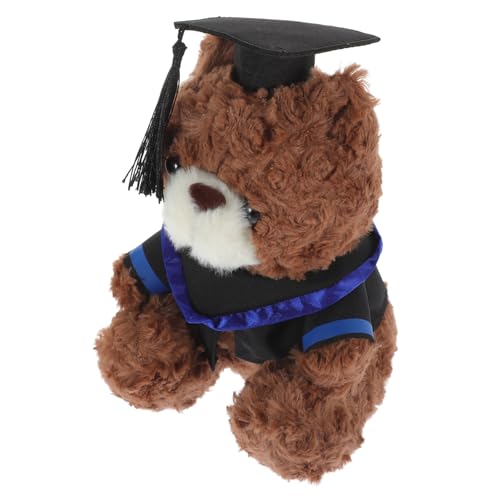 SOPOTUTU Kuscheltier Bär mit Doktorhut Süßer Abschlussbär Plüschspielzeug für Graduation Niedliches zur des Doktortitels Dekoration für Abschlussfeiern und an Freunde von SOPOTUTU
