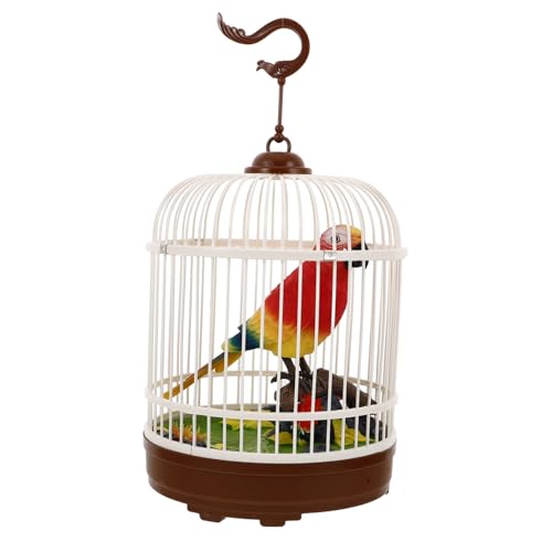 SOPOTUTU Mini Voice Control Vogelkäfig Realistischer Singender Vogel im Käfig Interaktives für Tragbar für Zuhause und Büro SOPOTUTU Mini Voice Control Vogelkäfig Realistischer Singender Vogel im Käfig Interaktives für Tragbar für Zuhause und Büro von SOPOTUTU
