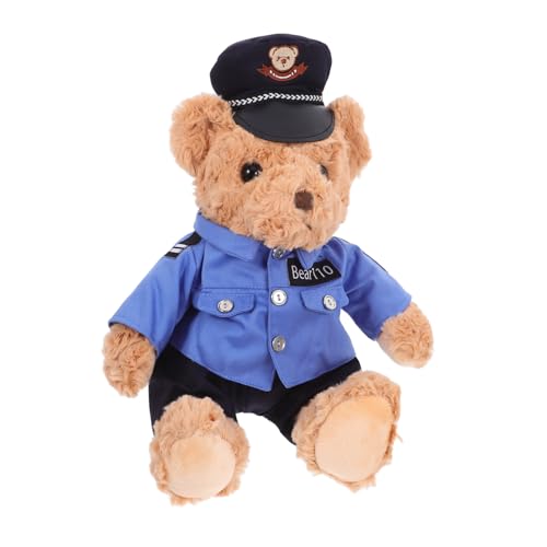 SOPOTUTU Plüschtier Polizeibär Sitzend Weiches Kuscheltier für Mädchen Teen Plüsch Stofftier mit Uniform und Mütze Charmantes und Dekoration SOPOTUTU Plüschtier Polizeibär Sitzend Weiches Kuscheltier für Mädchen Teen Plüsch Stofftier mit Uniform und Mütze Charmantes und Dekoration von SOPOTUTU