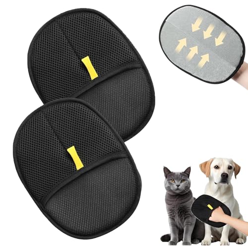 SOPSTUO Tierhaarentfernungshandschuh für Hunde & Katzen, Handschuhe Fellpflege zum Enthaaren, Waschen, wiederverwendbarer Tierhaarentferner Handschuh von SOPSTUO