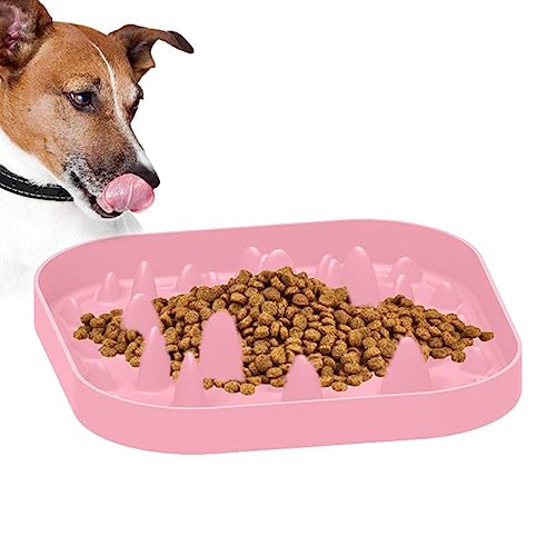 Langsamer Fressnapf für Hunde - Silikon-Leckmatte für Welpen - Interaktiver Slow-Food-Teller für Haustiere, gesundes Design, verhindert Ersticken, für kleine mittelgroße Hunde und Katzen Soptec von SOPTEC