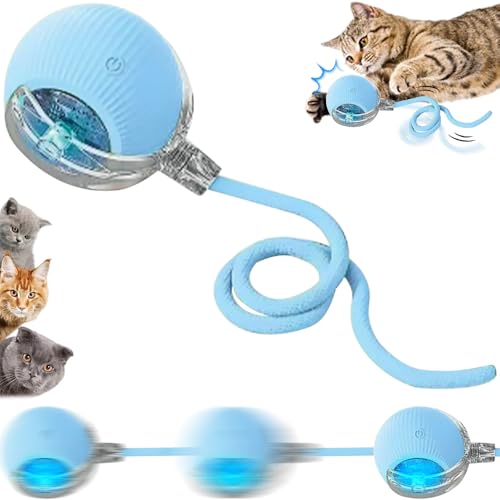 SORNEICDR Interaktiver Ball für Hunde, interaktives Spielzeug für Katzen, interaktives Spielzeug, 360 °, intelligenter automatischer Kugellagerball für Katzen und Hunde, Blau SORNEICDR Interaktiver Ball für Hunde, interaktives Spielzeug für Katzen, interaktives Spielzeug, 360 °, intelligenter automatischer Kugellagerball für Katzen und Hunde, Blau von SORNEICDR