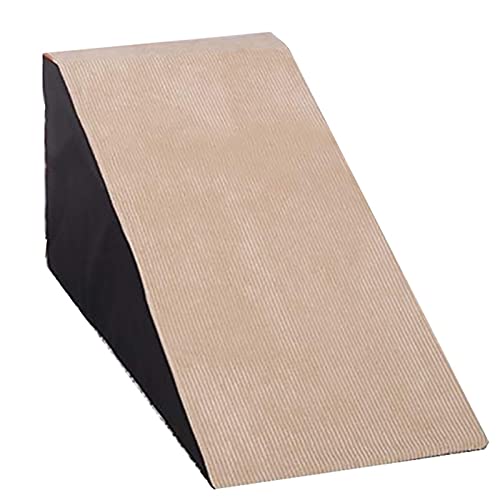 Haustierrampe für Innen/Bett/Couch, leichte Schaumstoff-Haustiertreppe für Katzen/kleine/mittlere Hunde, rutschfeste, abnehmbare Hunderampe (Farbe: Khaki, Größe: hoch 30 cm/11,8 Zoll) von SORVA