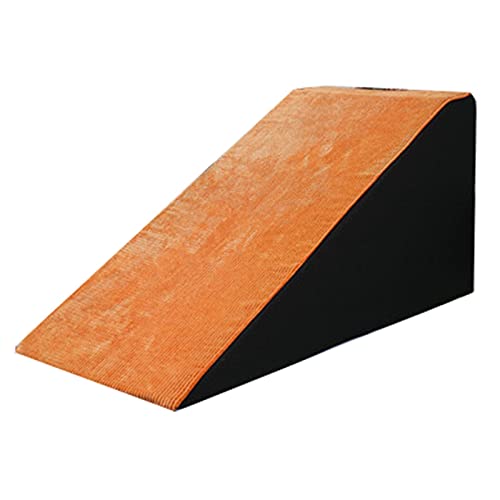 Haustierrampe für Innen/Bett/Couch, leichte Schaumstoff-Haustiertreppe für Katzen/kleine/mittlere Hunde, rutschfeste, abnehmbare Hunderampe (Farbe: Orange, Größe: hoch 30 cm) von SORVA