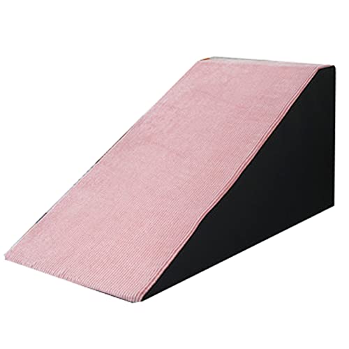 Haustierrampe für Innen/Bett/Couch, leichte Schaumstoff-Haustiertreppe für Katzen/kleine/mittlere Hunde, rutschfeste, abnehmbare Hunderampe (Farbe: Rosa, Größe: hoch 30 cm/11,8 Zoll) von SORVA