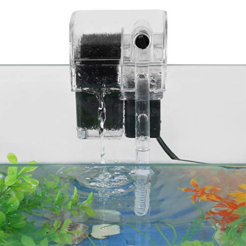 SOULONG Aquarium Filter, Außenfilter mit Filterwatte und Sauerstoff Pumpe für Aquarien Fließend Wasser Design von SOULONG