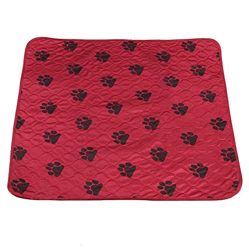 SOULONG Pee Matte Pads Hunde Welpen Inkontinenz-Unterlage Waschbar bis 60° Saugfähig Wiederverwendbar Wasser-undurchlässig 4-Schicht Design (70 * 80cm-Rot) von SOULONG