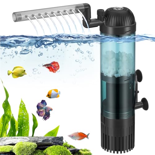 SOUSLOW 6 W interner Aquariumfilter mit 500 l/h Durchflussfiltration, Sauerstoffanreicherung, Zirkulation für sauberes Wasser, Einstellbarer Luftstrom, geräuscharm und geräuschlos SOUSLOW 6 W interner Aquariumfilter mit 500 l/h Durchflussfiltration, Sauerstoffanreicherung, Zirkulation für sauberes Wasser, Einstellbarer Luftstrom, geräuscharm und geräuschlos von SOUSLOW