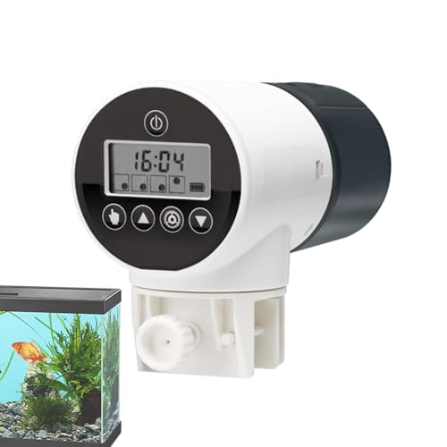 Automatischer Fischfutterspender für Fischfutter, intelligenter Timer, elektrischer automatischer Futterspender, Timer, leiser Futterspender, elektrisch, geräuschlos, Fisch-Aquarium, Futterspender, von SOYDAN