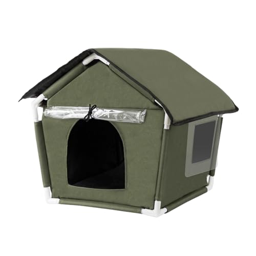 Hundehütte für den Außenbereich, wetter- und verschleißfest, Outdoor-Hundehütte aus Ox-Stoff, Warmer Unterschlupf für Haustiere, warm und bequem für Katzen Hundehütte für den Außenbereich, wetter- und verschleißfest, Outdoor-Hundehütte aus Ox-Stoff, Warmer Unterschlupf für Haustiere, warm und bequem für Katzen von SOYDAN