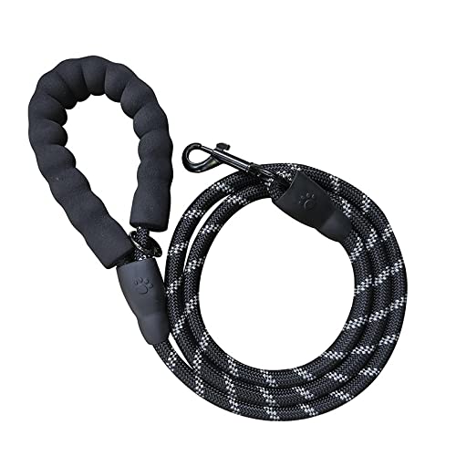 Hundeleine for Gassigehen, Hundekettentraining, mittelgroße und große Hundeleine, Dicke Anti-Würgegriff-Leine, Dunkelblau/643 (Color : Black) von SOYDAN